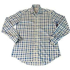 LEDBURY MENS LONG SLEEVE SLIM FITTED BUTTON DOWN SHIRT SIZE 15 1/2